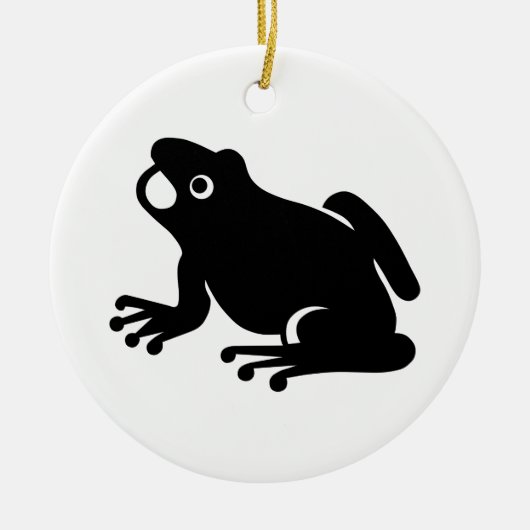 Frog Silhouette Keramisch Ornament (Voorkant)