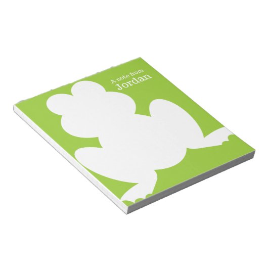 Frog Silhouette Notitieblok (Schuin)