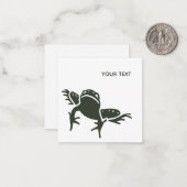 Frog Silhouette Personal Note Card Notitiekaartje (Voorkant / Achterkant in situ)