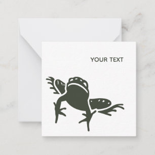 Frog Silhouette Personal Note Card Notitiekaartje