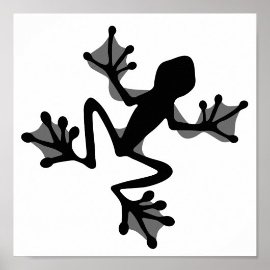 Frog Silhouette Poster (Voorkant)