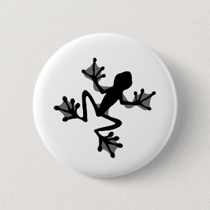 Frog Silhouette Ronde Button 5,7 Cm