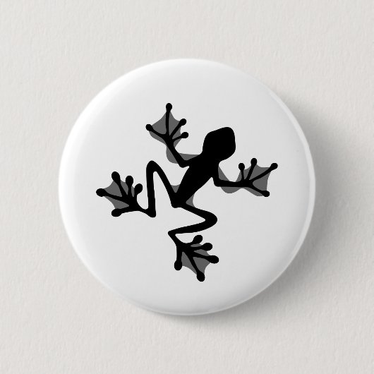 Frog Silhouette Ronde Button 5,7 Cm (Voorkant)