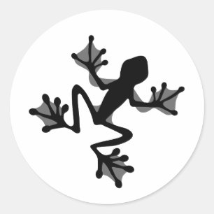 Frog Silhouette Ronde Sticker