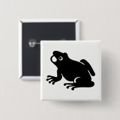 Frog Silhouette Vierkante Button 5,1 Cm (Voorkant /achterkant)