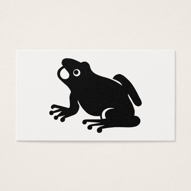 Frog Silhouette Visitekaartje (Voorkant)