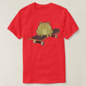 Frog Skateboard Funny Kawaii Toad speelt Japans T-shirt (Design voorkant)