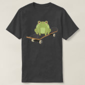 Frog Skateboard Funny Kawaii Toad speelt Japans T-shirt (Design voorkant)