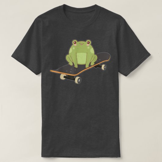 Frog Skateboard Funny Kawaii Toad speelt Japans T-shirt (Design voorkant)