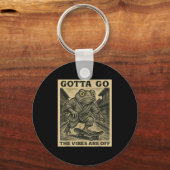 Frog Skateboard Gotta Go The Vibes Are Off Funny G Sleutelhanger (Voorkant)
