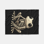 Frog Skeleton Halloween Funny Frog Lover Men Women Fleece Deken (Voorkant (Horizontaal))