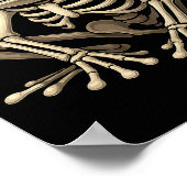 Frog Skeleton Halloween Funny Frog Lover Men Women Poster (Hoek)