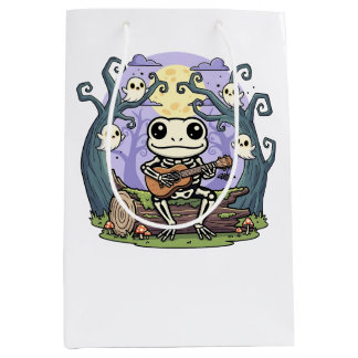 Frog Skeleton Playing Ukulele with Ghosts Medium Cadeauzakje