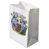 Frog Skeleton Playing Ukulele with Ghosts Medium Cadeauzakje (Achterkant Gekanteld)