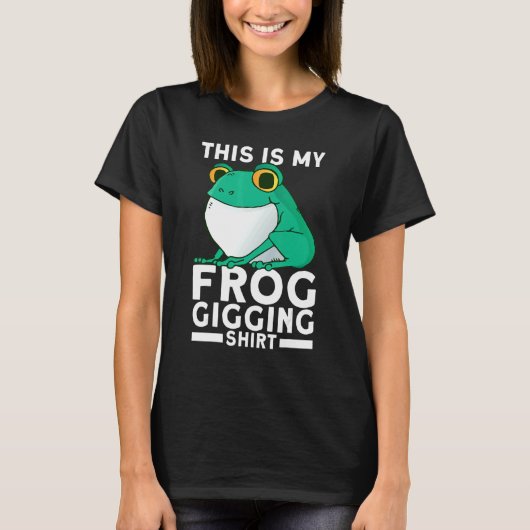 Frog Slayer Bullfrog Hunting Gigging Frogging T-shirt (Voorkant)