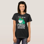 Frog Slayer Bullfrog Hunting Gigging Frogging T-shirt (Voorkant volledig)