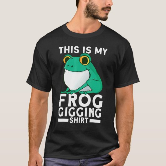 Frog Slayer Bullfrog Hunting Gigging Frogging T-shirt (Voorkant)
