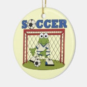 Frog Soccer Goalie T-shirts en cadeautjes Keramisch Ornament (Links)