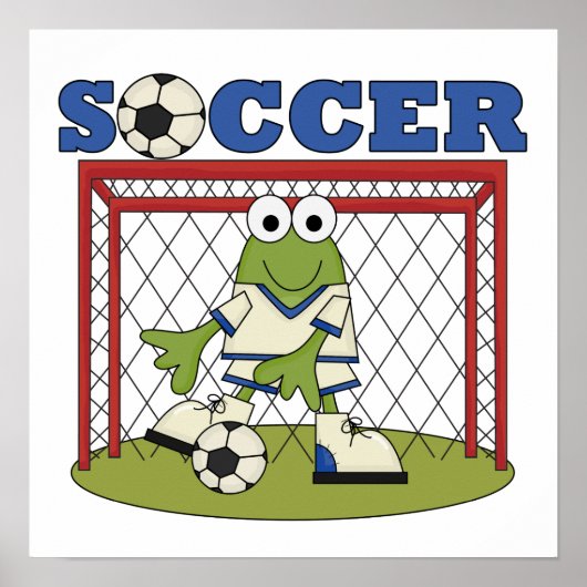 Frog Soccer Goalie T-shirts en cadeautjes Poster (Voorkant)