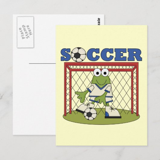 Frog Soccer Goalie Tshirts en Gifts Briefkaart (Voorkant / Achterkant)