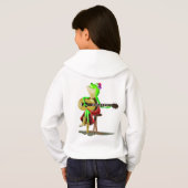 Frog Spelen Gitaar Grappig Kind Hoodie (Achterkant volledig)