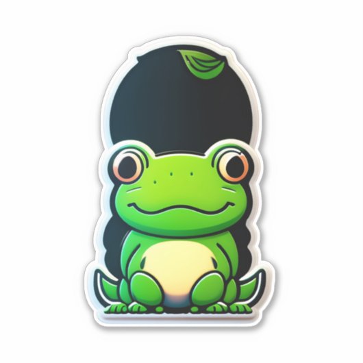 Frog Sticker Assortimenten Een sprong boven de res (Voorkant)