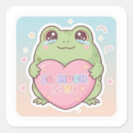 Frog Sticker met Zoveel Liefde Schattige Emotionel