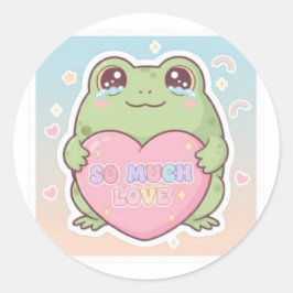 Frog Sticker met Zoveel Liefde Schattige Emotionel