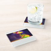 Frog Summer Glazen Onderzetter (Schuin)