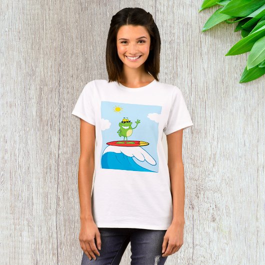 Frog Surfing On A Wave T-Shirt