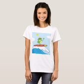 Frog Surfing On A Wave T-Shirt (Voorkant volledig)