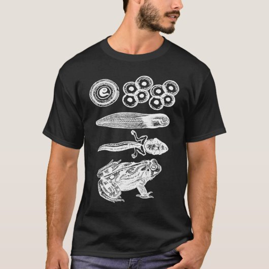 Frog Tadpole Metamorphosis Life Cycle Biology T-shirt (Voorkant)