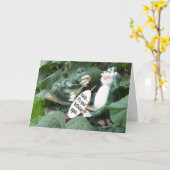 Frog Talk 5840 kikker- haha je bday Kaart (Gele Bloem)