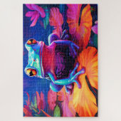 Frog-tastic Dream: de kleurrijke vijver Legpuzzel (Verticaal)