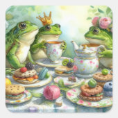 Frog Tea Party Stickers (Voorkant)