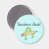 Frog Teachers Rock Tshirts and Gfits Magneet (Voorkant / Achterkant)
