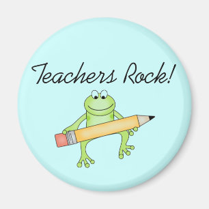 Frog Teachers Rock Tshirts and Gfits Magneet