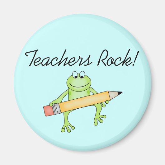 Frog Teachers Rock Tshirts and Gfits Magneet (Voorkant)