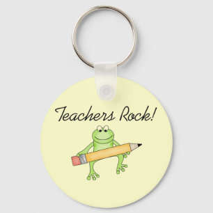 Frog Teachers Rock Tshirts and Gfits Sleutelhanger