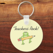 Frog Teachers Rock Tshirts and Gfits Sleutelhanger (Voorkant)