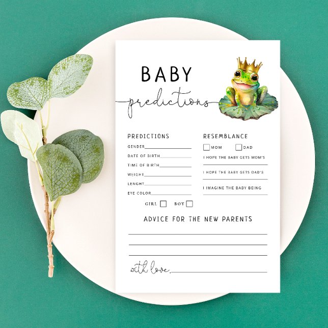 Frog Theme Baby shower Voorspellingen en Advies (Creator heeft geüpload)