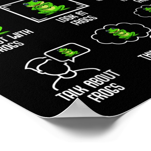 Frog Things I Do In My Spare Time Women Kids Girls Poster (Hoek)