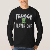 Frog Toad  Froggy Player One Gamer T-shirt (Voorkant)