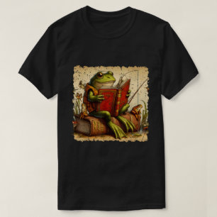 Frog Toad Vist klassiek boek Frog Reading Book T-shirt