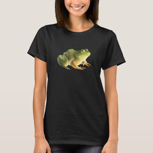 Frog Tree Frog Bullfrog Amphibian Realistic Art T-shirt (Voorkant)