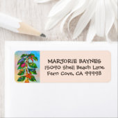 Frog Tree of Life Waterverf Retouradres Etiket (Insitu)