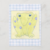 Frog Trio on Gingham Cloth Briefkaart (Voorkant)