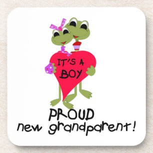 Frog Trots Grootouder van Jongen Geschenken Drankjes Onderzetter