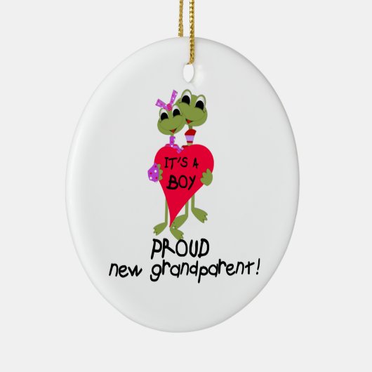 Frog Trots Grootouder van Jongen Geschenken Keramisch Ornament (Rechts)