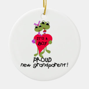 Frog Trots Grootouder van Jongen Geschenken Keramisch Ornament